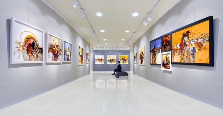Artist's collection at the showroom Artist's collection at the showroom