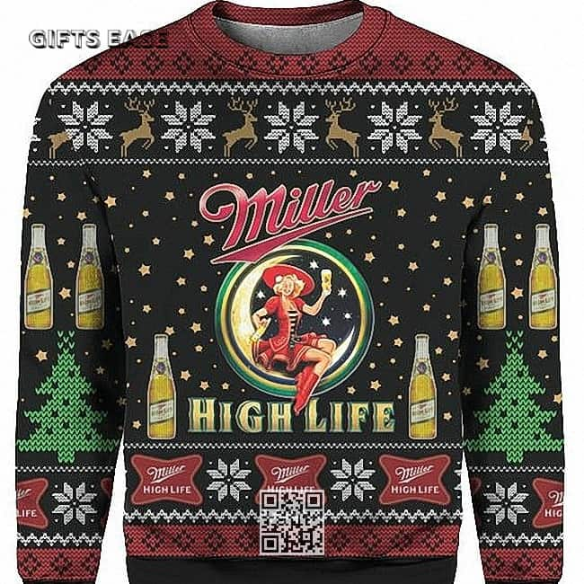 Cool Miller High Life Beer Ugly Christmas Sweater Gift For Daughter From Mom