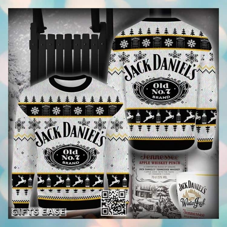 Jack Daniels Whiskey Ugly Christmas Sweater Old No 7 Brand Gift For Daughter