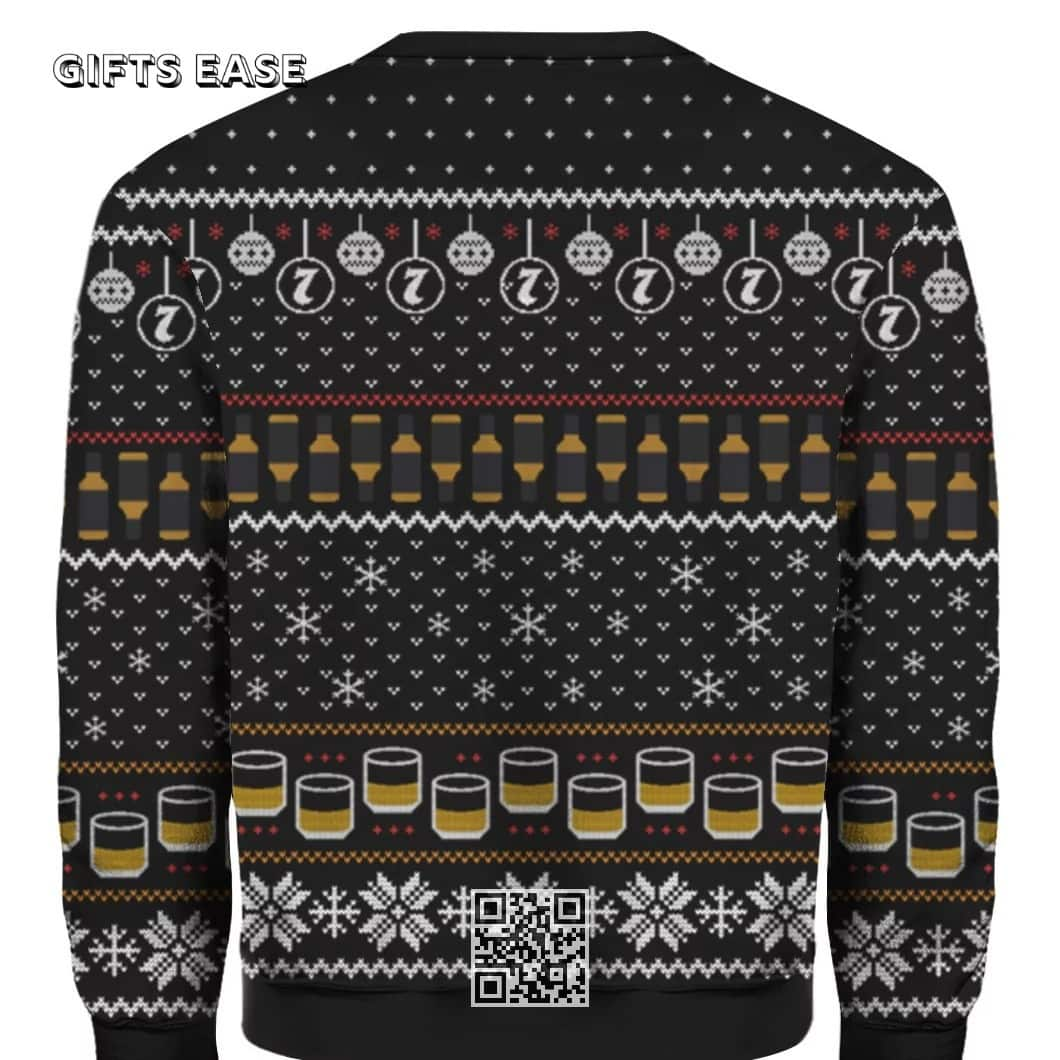 Black Jack Daniels Tennessee Whiskey Ugly Christmas Sweater Gift For Wine Lovers