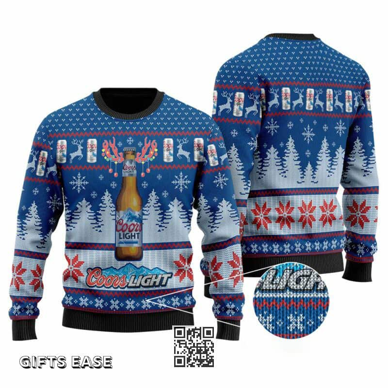 Coors Light Beer Ugly Christmas Sweater Birthday Gift For Son 