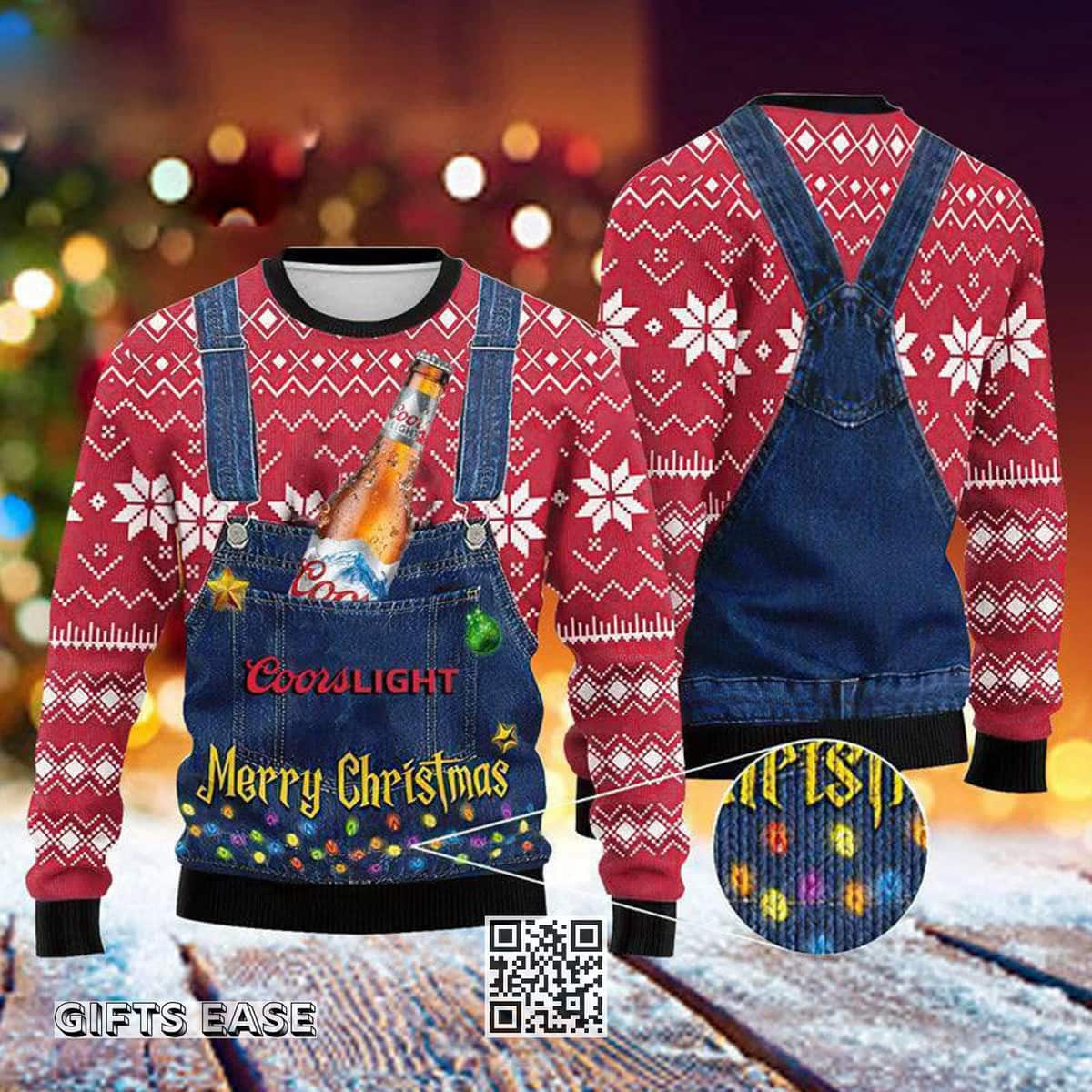 Coors Light Beer Ugly Christmas Sweater Merry Christmas Gift For Son From Mom