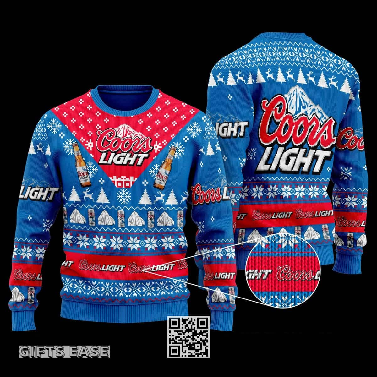 Coors Light Blue Ugly Christmas Sweater Beer Gift For Best Friend