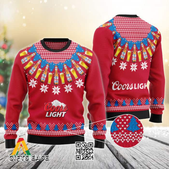 Coors Light Beer Ugly Christmas Sweater Cool Gift For Girlfriend