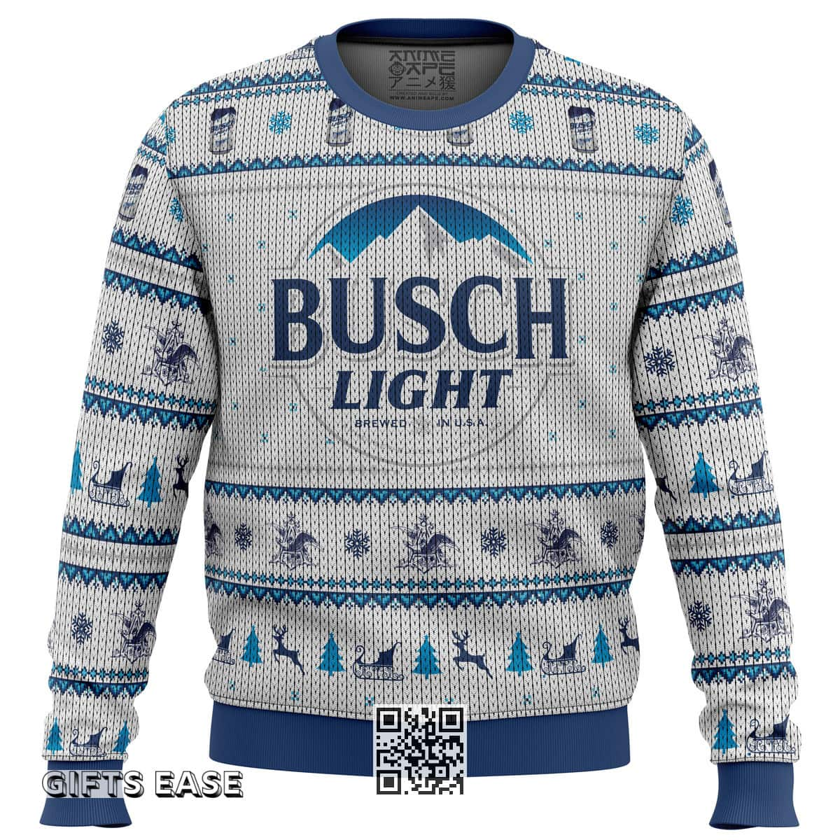 Classic Busch Light Beer Ugly Christmas Sweater Gift For Wife