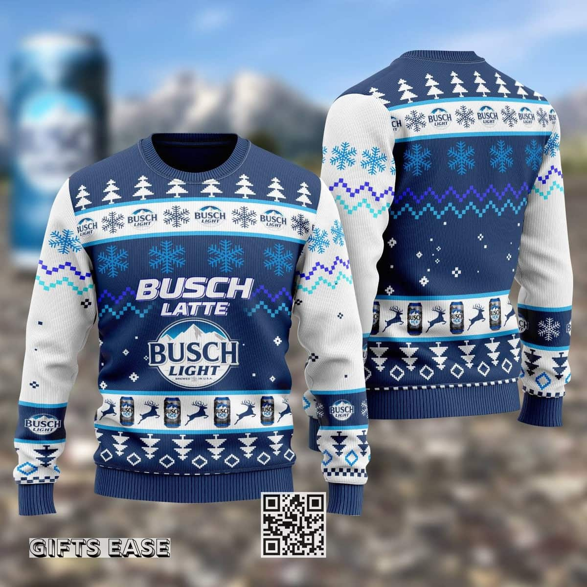 Busch Latte Busch Light Ugly Christmas Sweater Xmas Gift For Beer Lovers