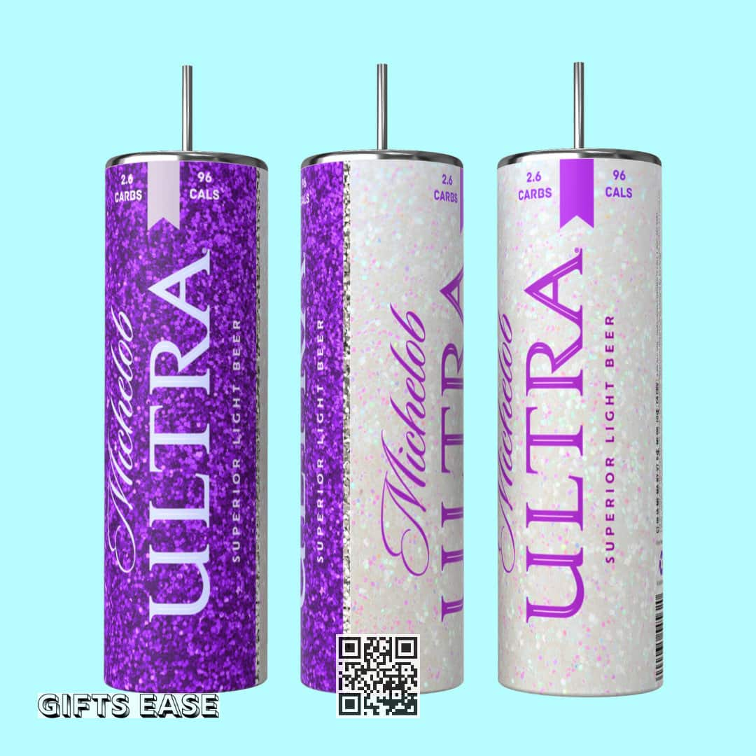 Purple Michelob ULTRA Beer Tumbler Birthday Gift For Sister