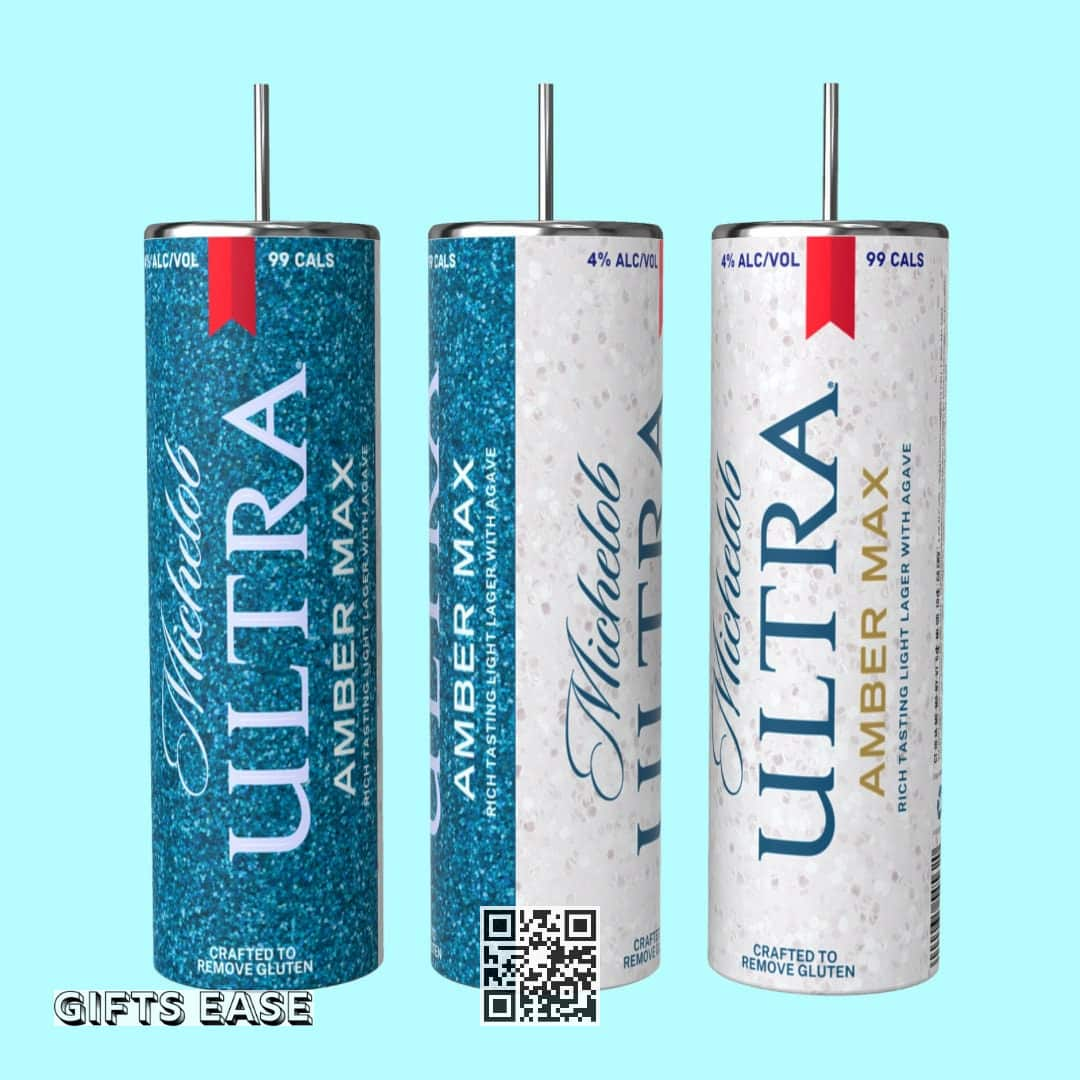 Michelob ULTRA Tumbler Amber Max Rich Tasting Light Lager With Agave Gift For Beer Lovers