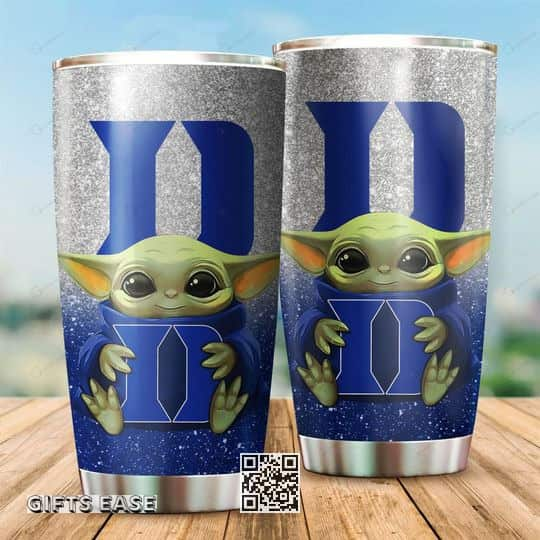 NCAA Duke Blue Devils Baby Yoda Star Wars Tumbler Gift For NBA Fans