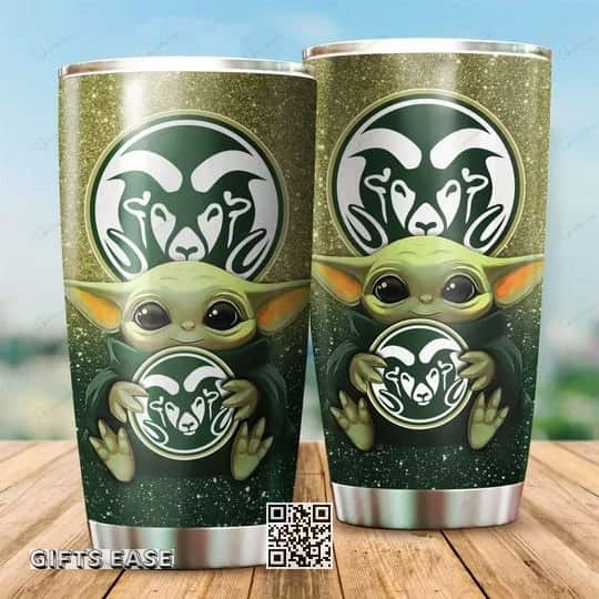 NCAA Colorado State Rams Baby Yoda Star Wars Tumbler Gift For Football Fans