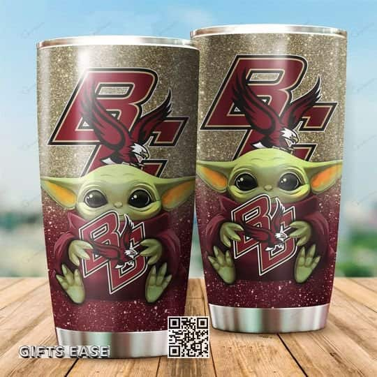 NCAA Boston College Eagles Baby Yoda Tumbler Star Wars Gift For Her