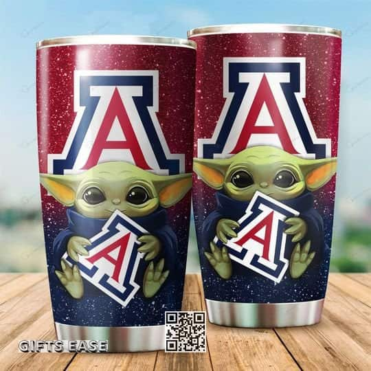 Arizona Wildcats Baby Yoda Star Wars Tumbler Gift For Football Players