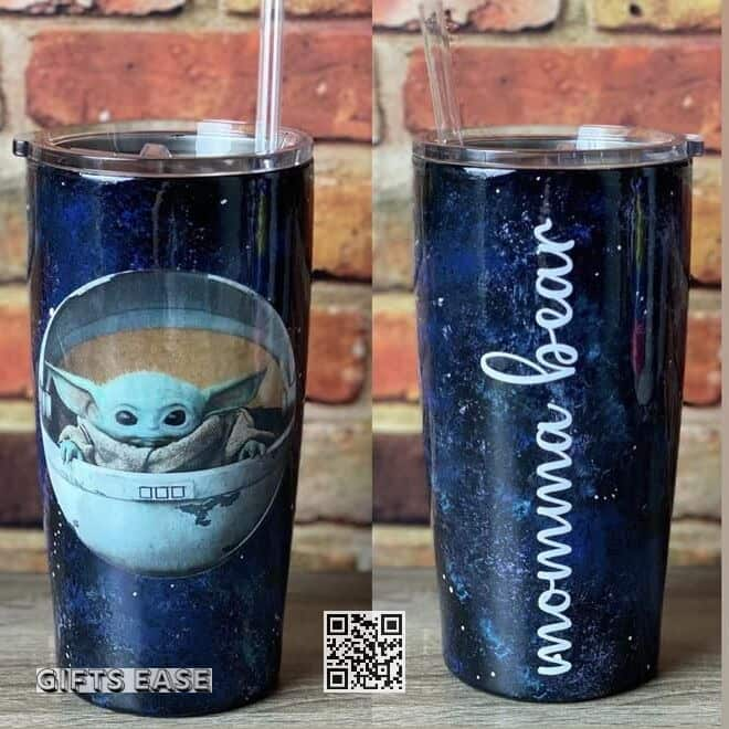 Baby Yoda Star Wars Tumbler Blue Mandalorian The Child Gift For Best Friends 