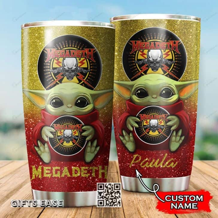 Baby Yoda Megadeth Tumbler Special Grogu Gift Custom Name 