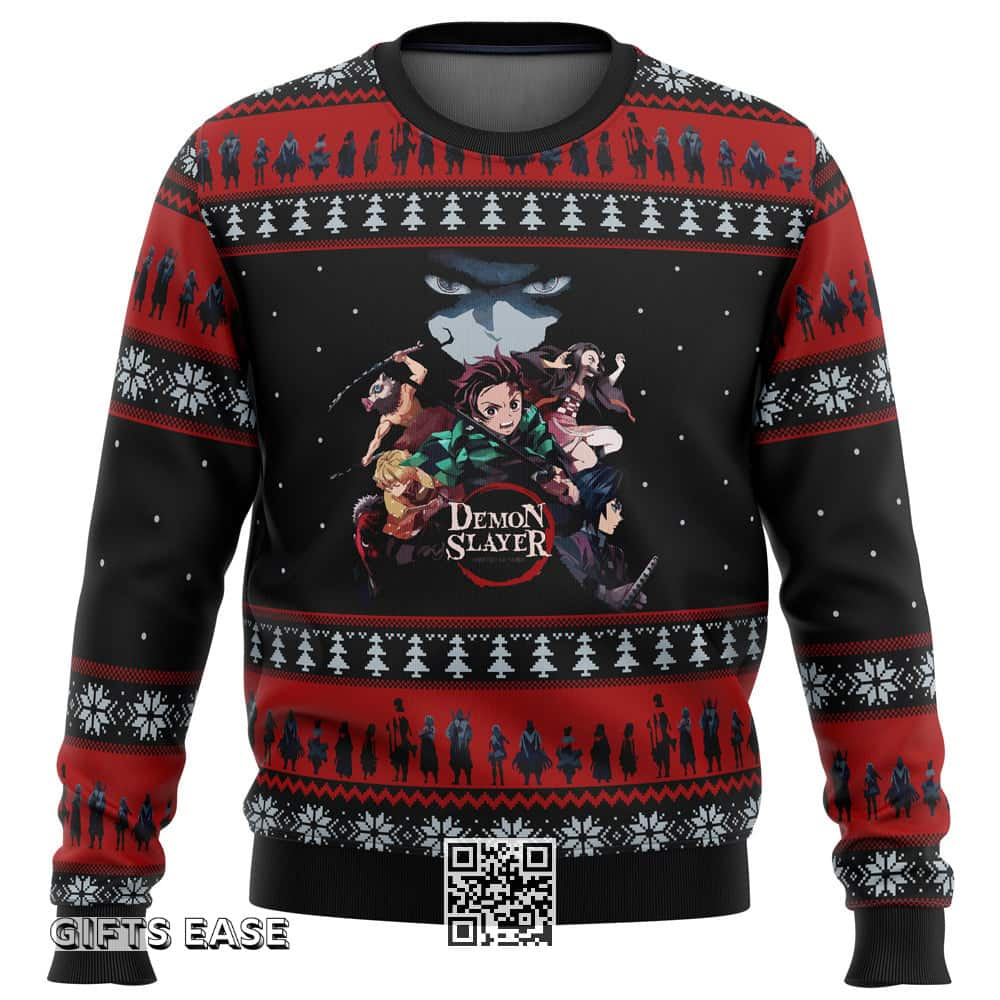 Demon Slayer Ugly Christmas Sweater Characters Koyoharu Gotouge