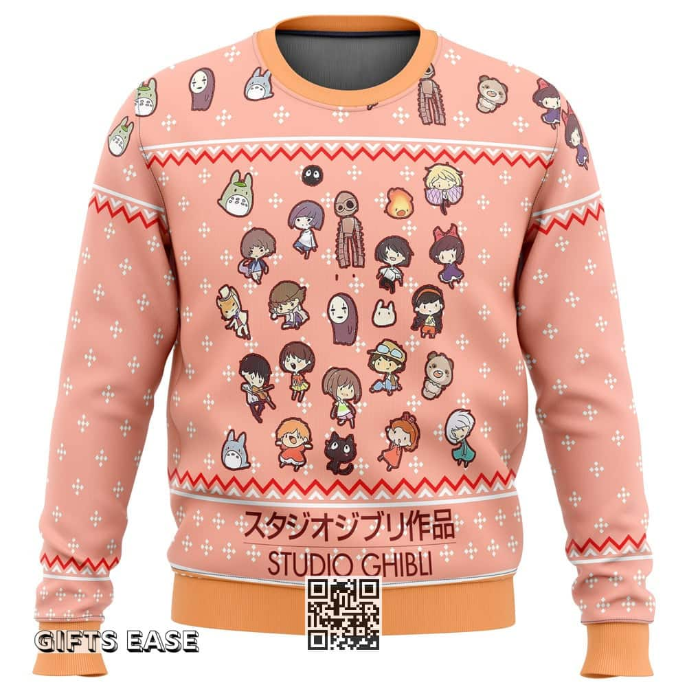 Cuties Studio Ghibli Ugly Christmas Sweater Xmas Gift