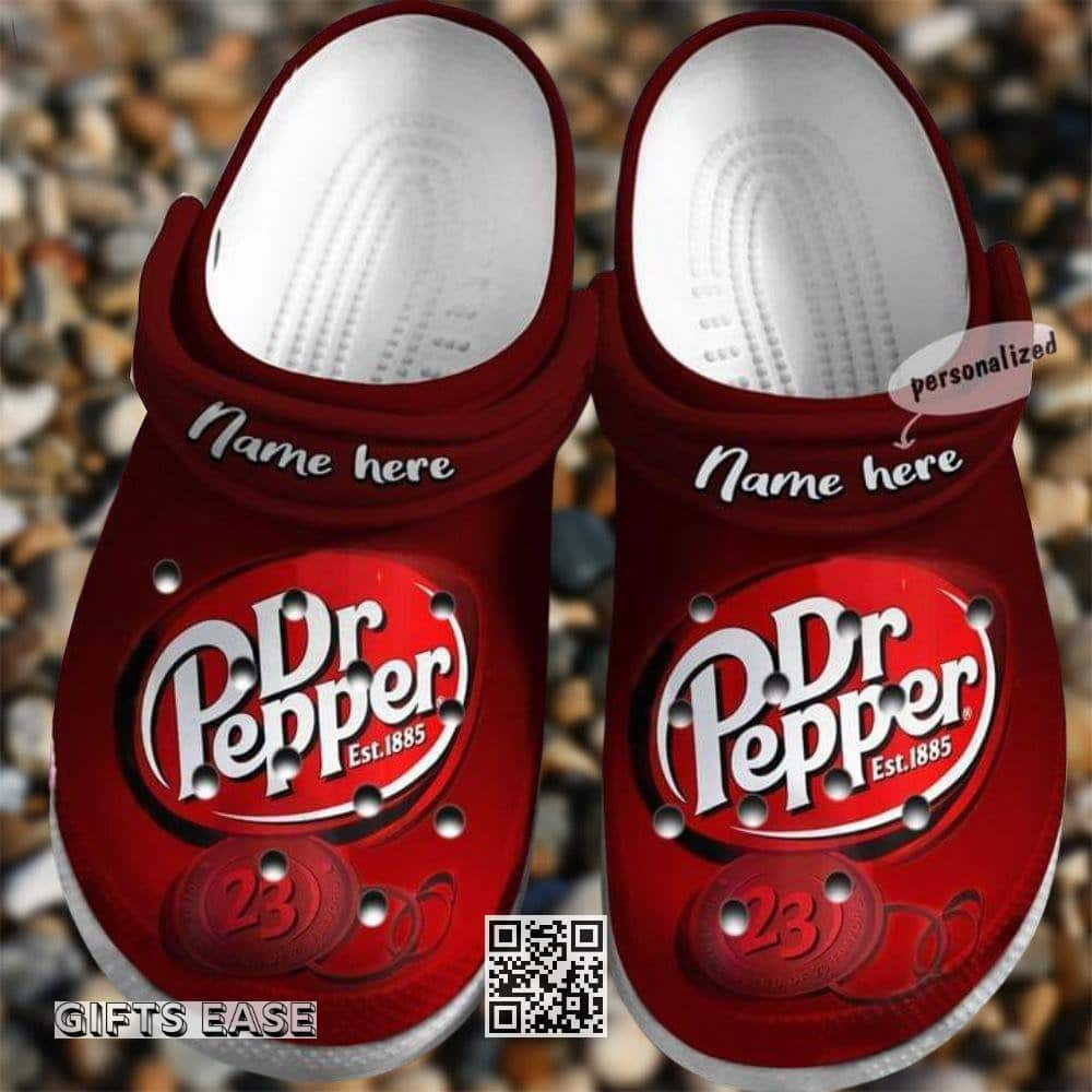 Red Dr Pepper Beer Crocs Clogs Custom Name Sandals