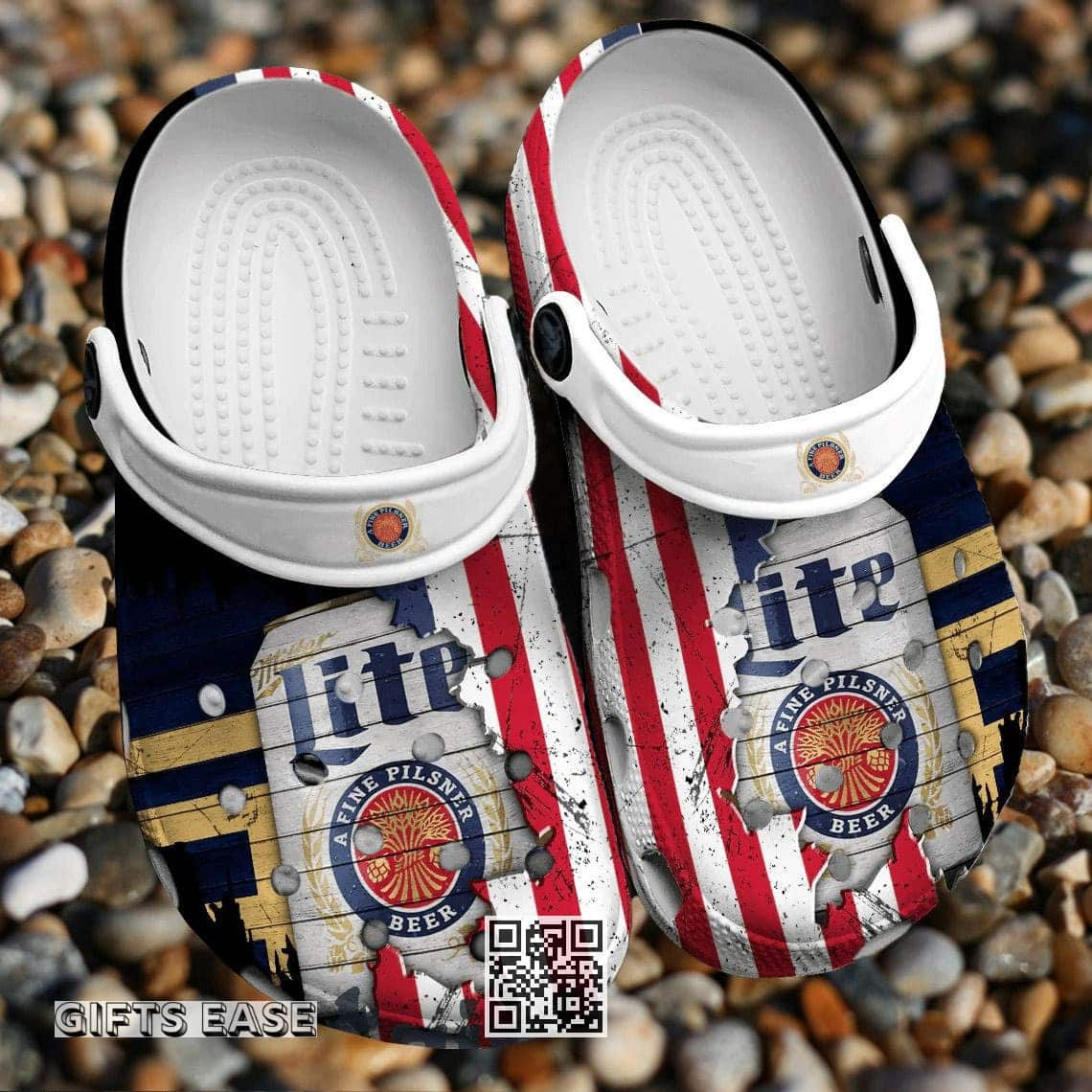 Miller Lite Beer Crocs Clogs Christmas Gift Vintage Sandals