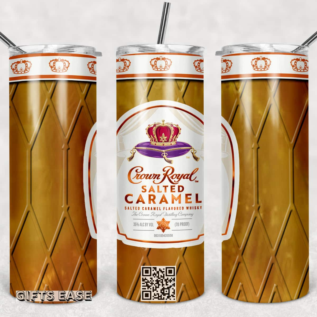 Vintage Crown Royal Tumbler Salted Caramel