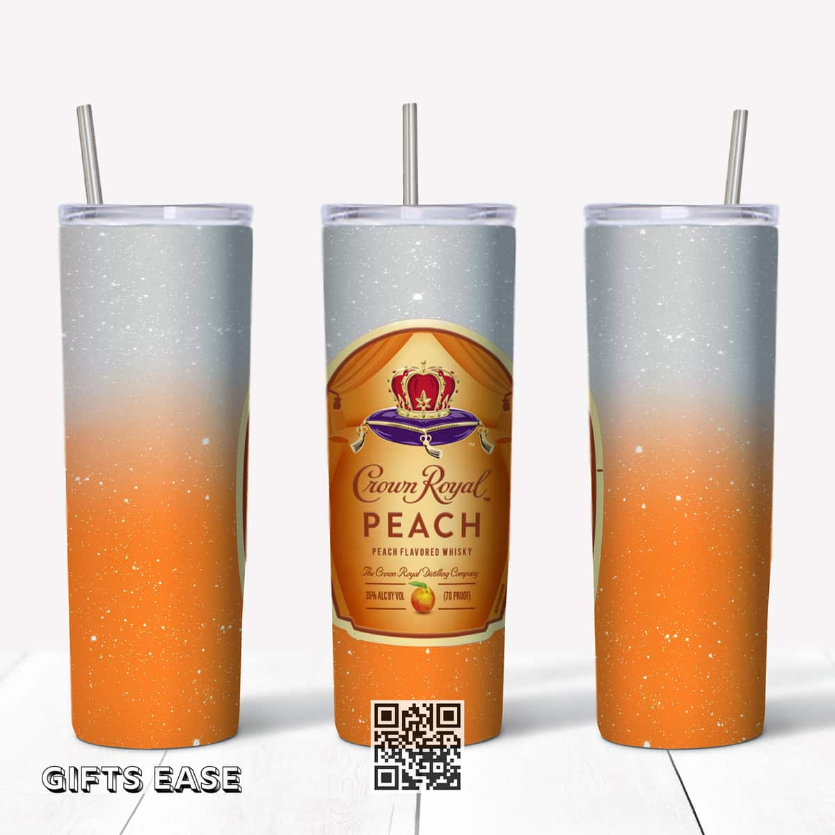 Crown Royal Peach Tumbler Birthday Gift For Sister