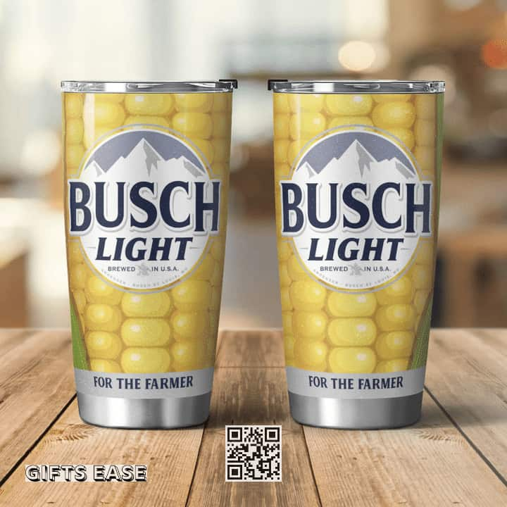 Busch Light Beer Tumbler Corn For The Farmer