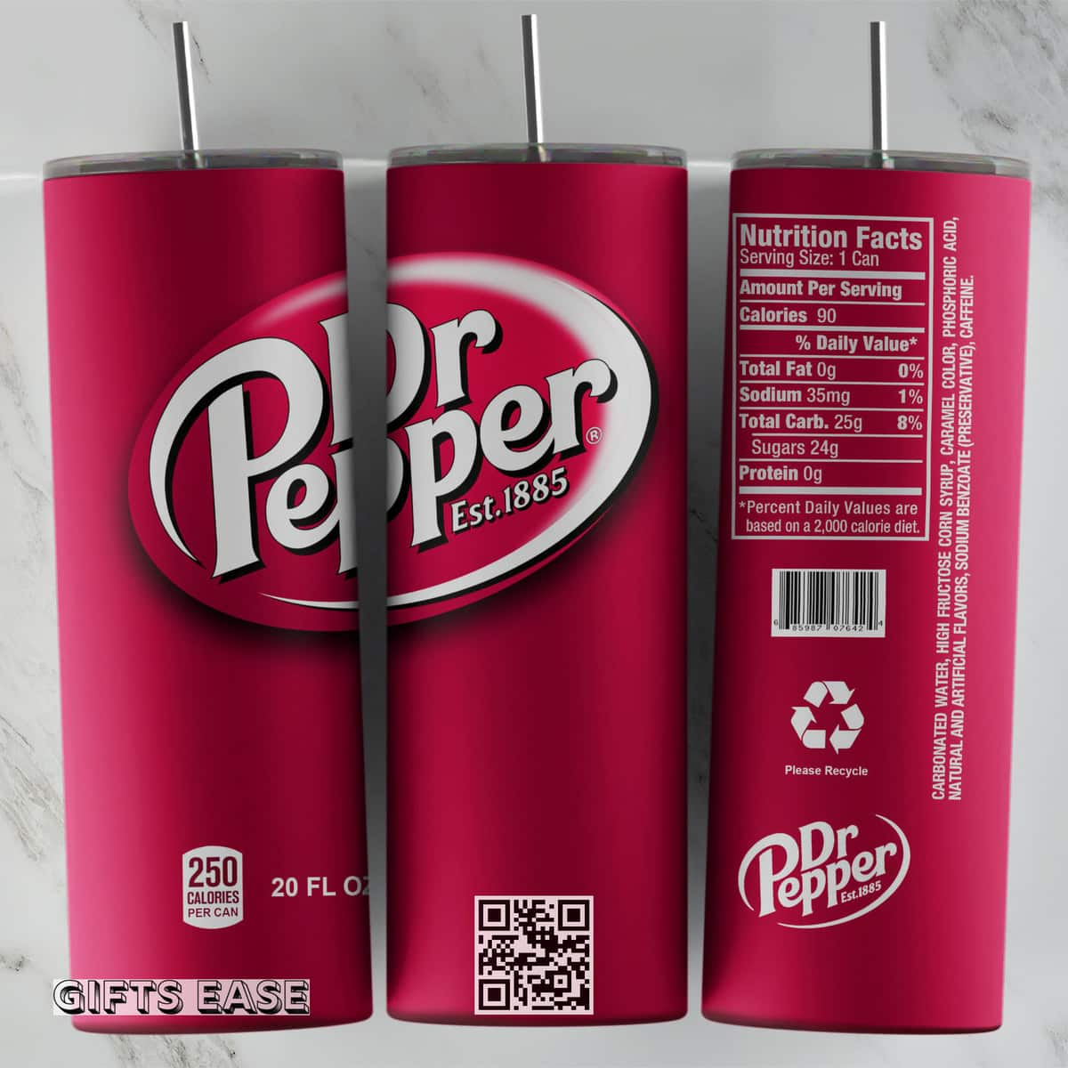 Red Dr Pepper Tumbler Gift For Beer Lovers