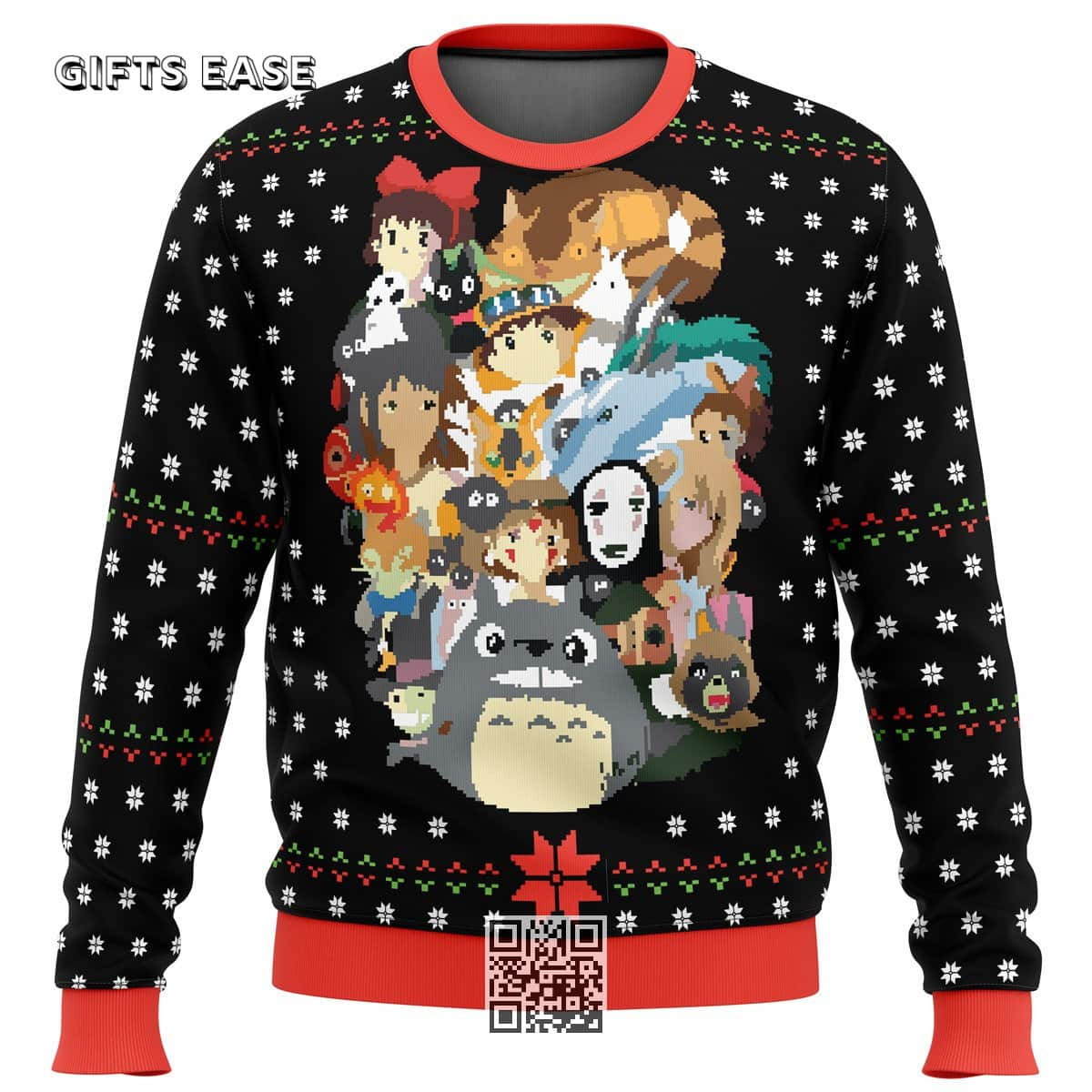 Studio Ghibli Character Ugly Christmas Sweater Totoro No Face