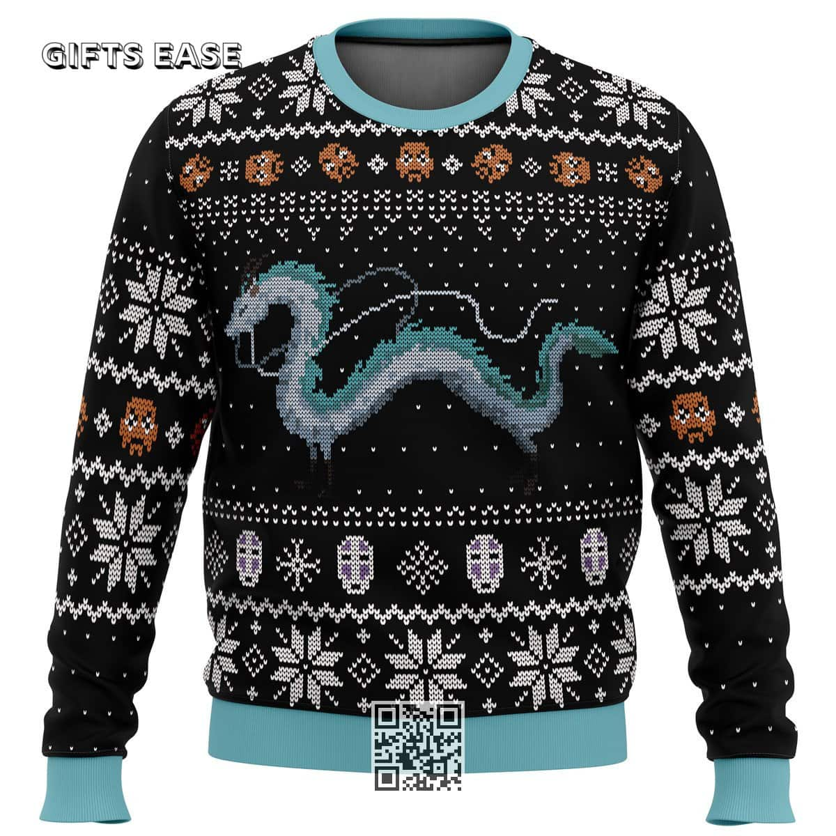 Studio Ghibli Spirited Away Ugly Christmas Sweater Haku Dragon