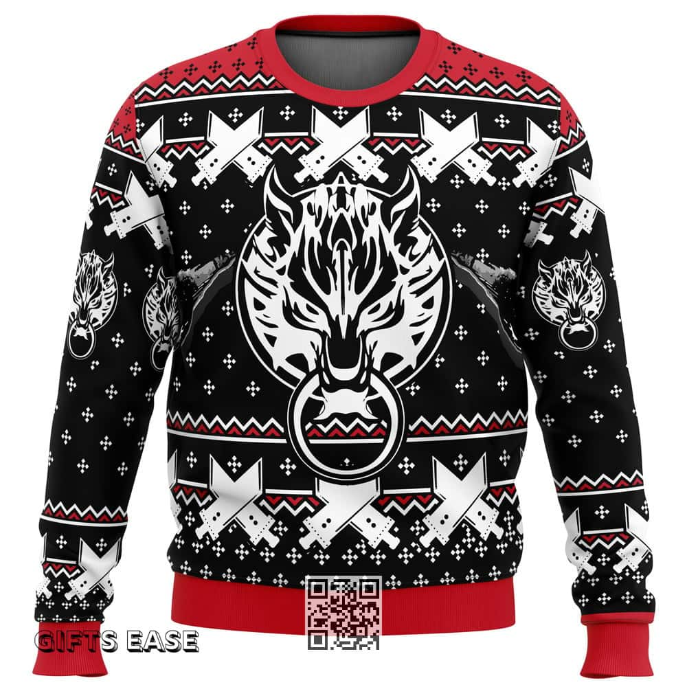 Black Final Fantasy Comet Ugly Christmas Sweater