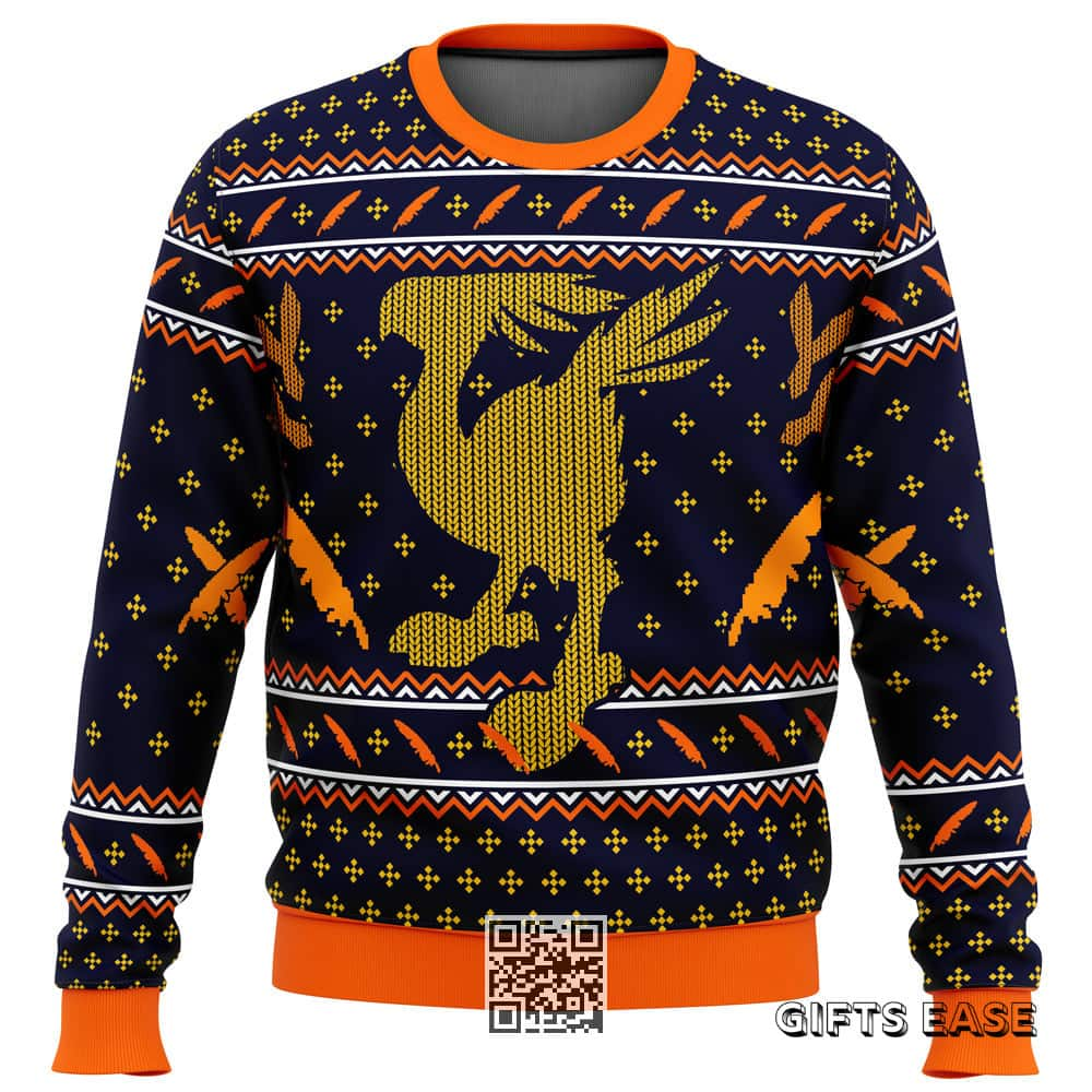 Black Final Fantasy Chocobo Ugly Christmas Sweater