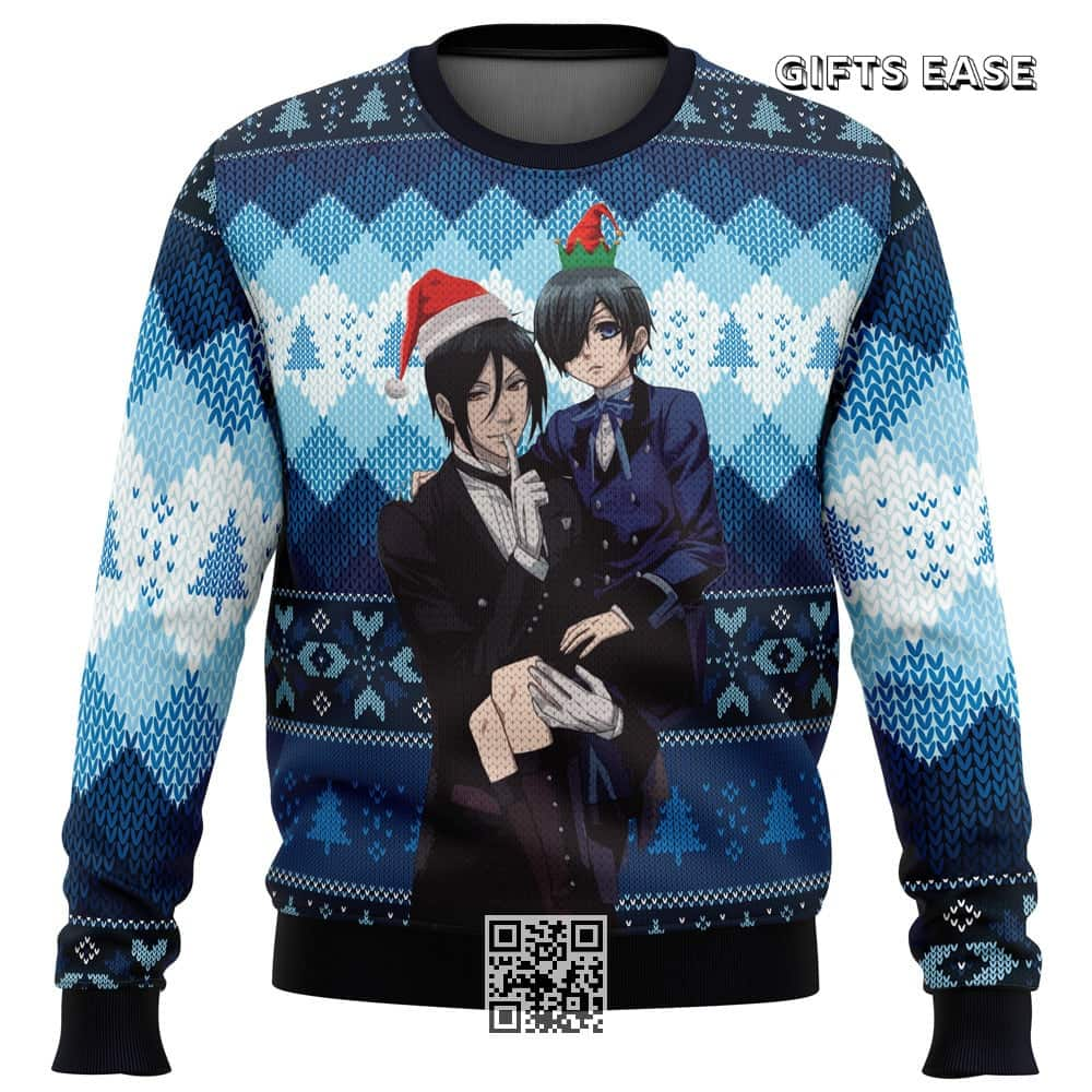 Black Butler Ugly Christmas Sweater Winter Gift