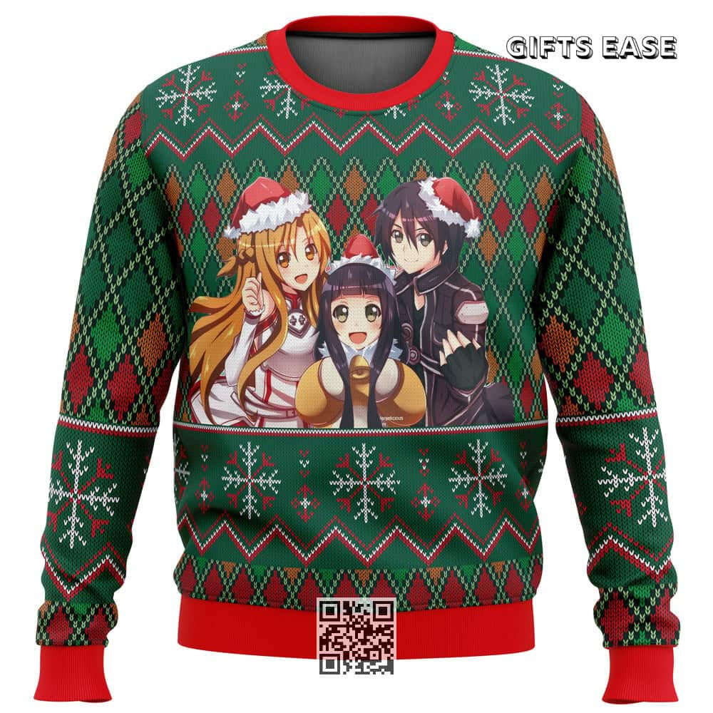 Sword Art Online Ugly Christmas Sweater Asuna Yuuki Kirito