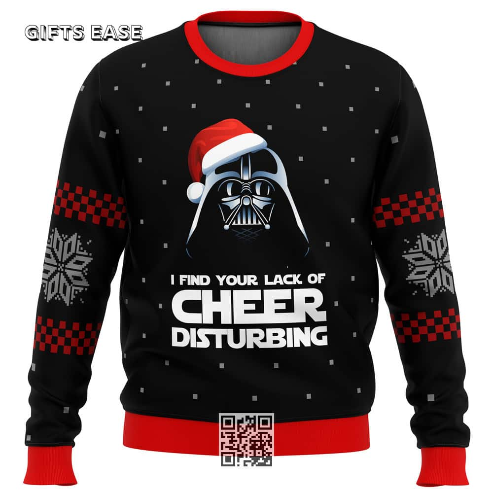 Star Wars Darth Vader Ugly Christmas Sweater I Find Your Lack Of Cheer Disturbing