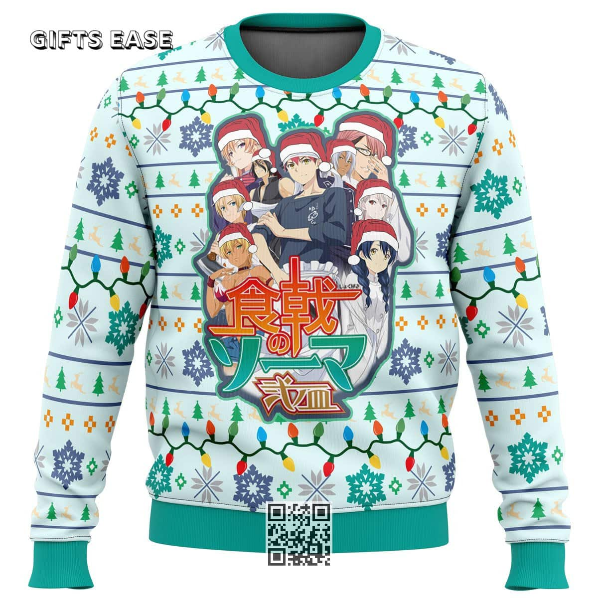 Light Green Food Wars Ugly Christmas Sweater Fight To Conquer