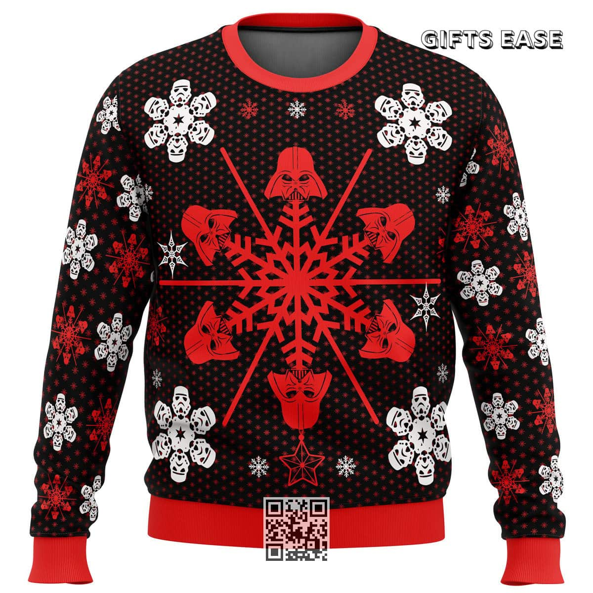 Star Wars Darth Vader Stormtrooper Snowflakes Ugly Christmas Sweater