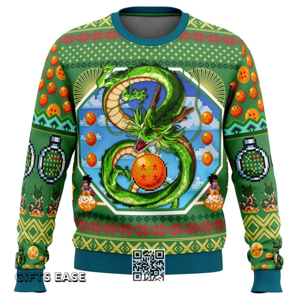 Green Shenron Dragon Ball Ugly Christmas Sweater