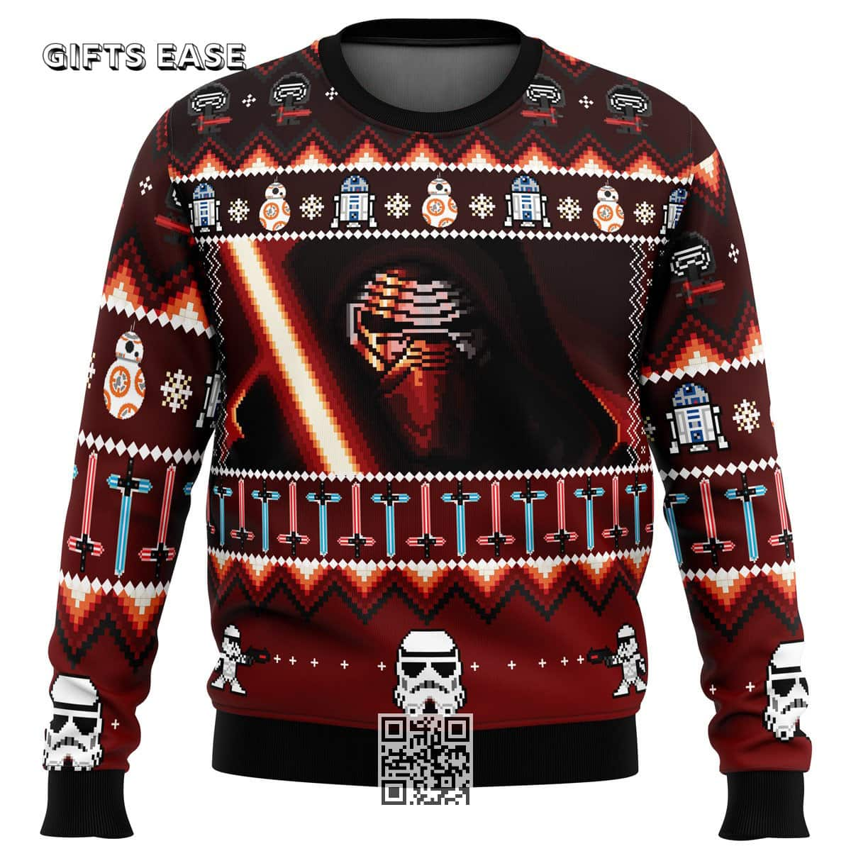 Star Wars Awakens Ugly Christmas Sweater StromTrooper R2-D2 BB-8