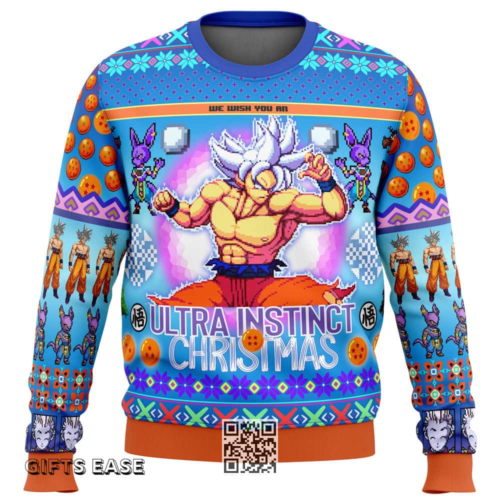 Goku Dragon Ball Super Ugly Christmas Sweater Ultra Instinct Christmas