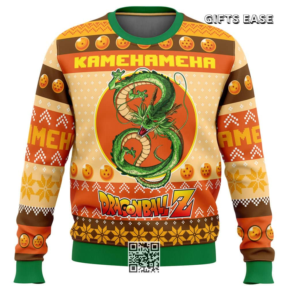 Shenron Dragon Ball Z Ugly Christmas Sweater Kamehameha