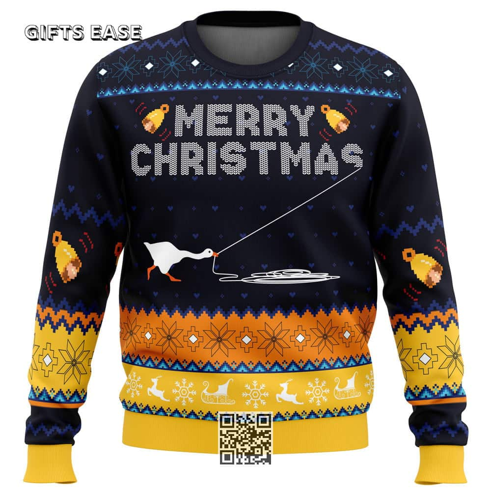 Untitled Goose Game Ugly Christmas Sweater Merry Christmas