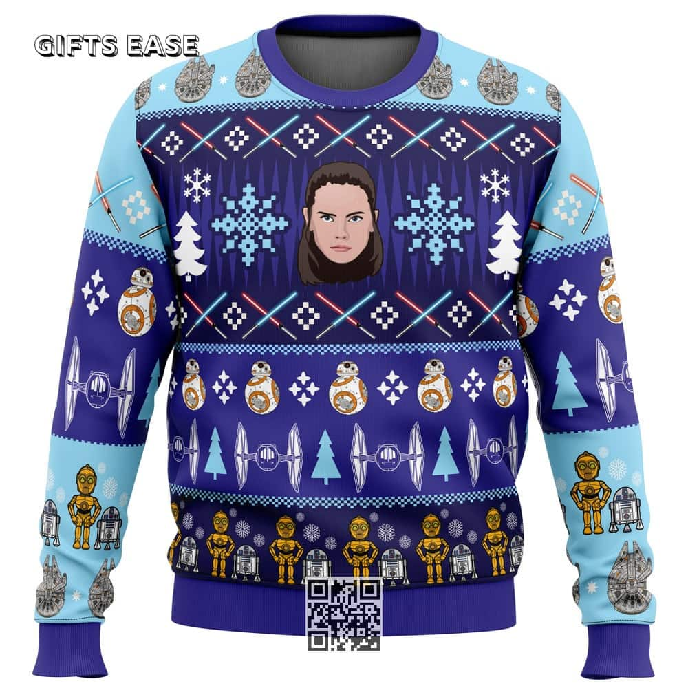 The Rise Of Christmas Star Wars Ugly Christmas Sweater BB8 R2-D2 C-3PO