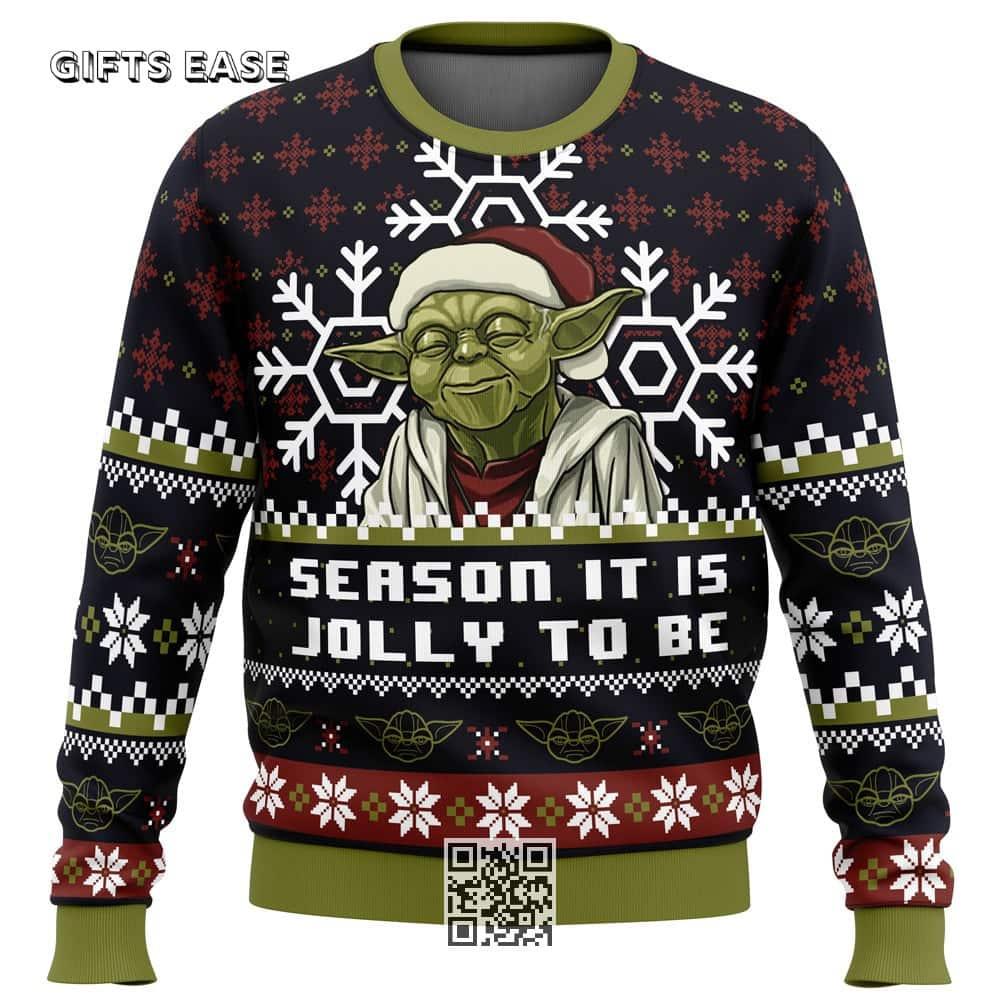 Baby Yoda Star Wars Ugly Christmas Sweater Season It Is Jolly To Be