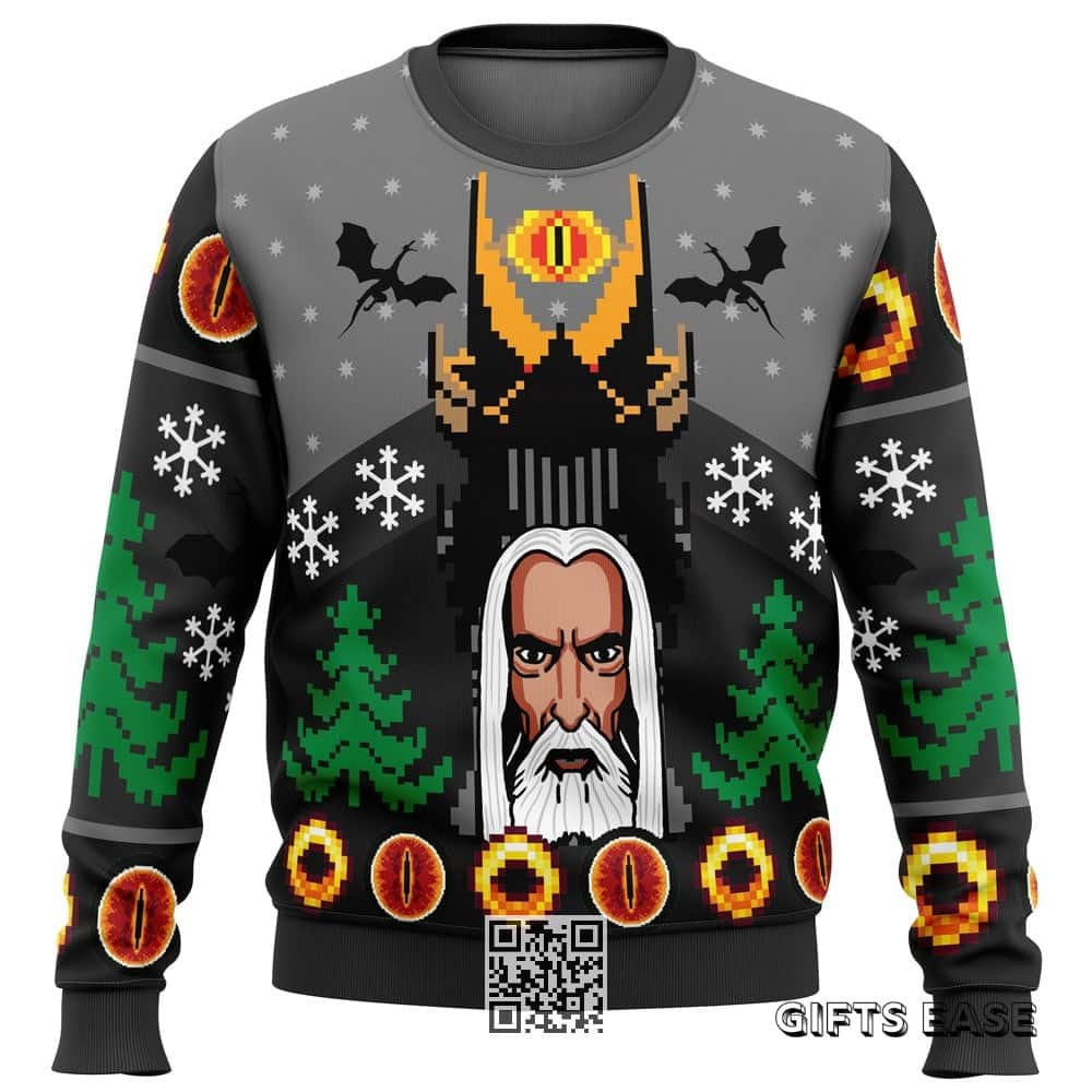 The Lord Of The Rings Ugly Christmas Sweater One Christmas To Rule Them All