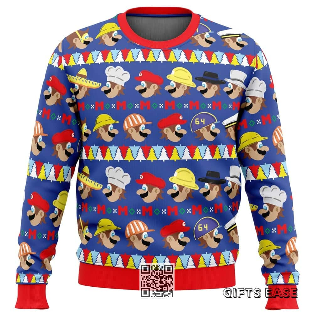 Do The Odyssey Super Mario Bros Ugly Christmas Sweater Character