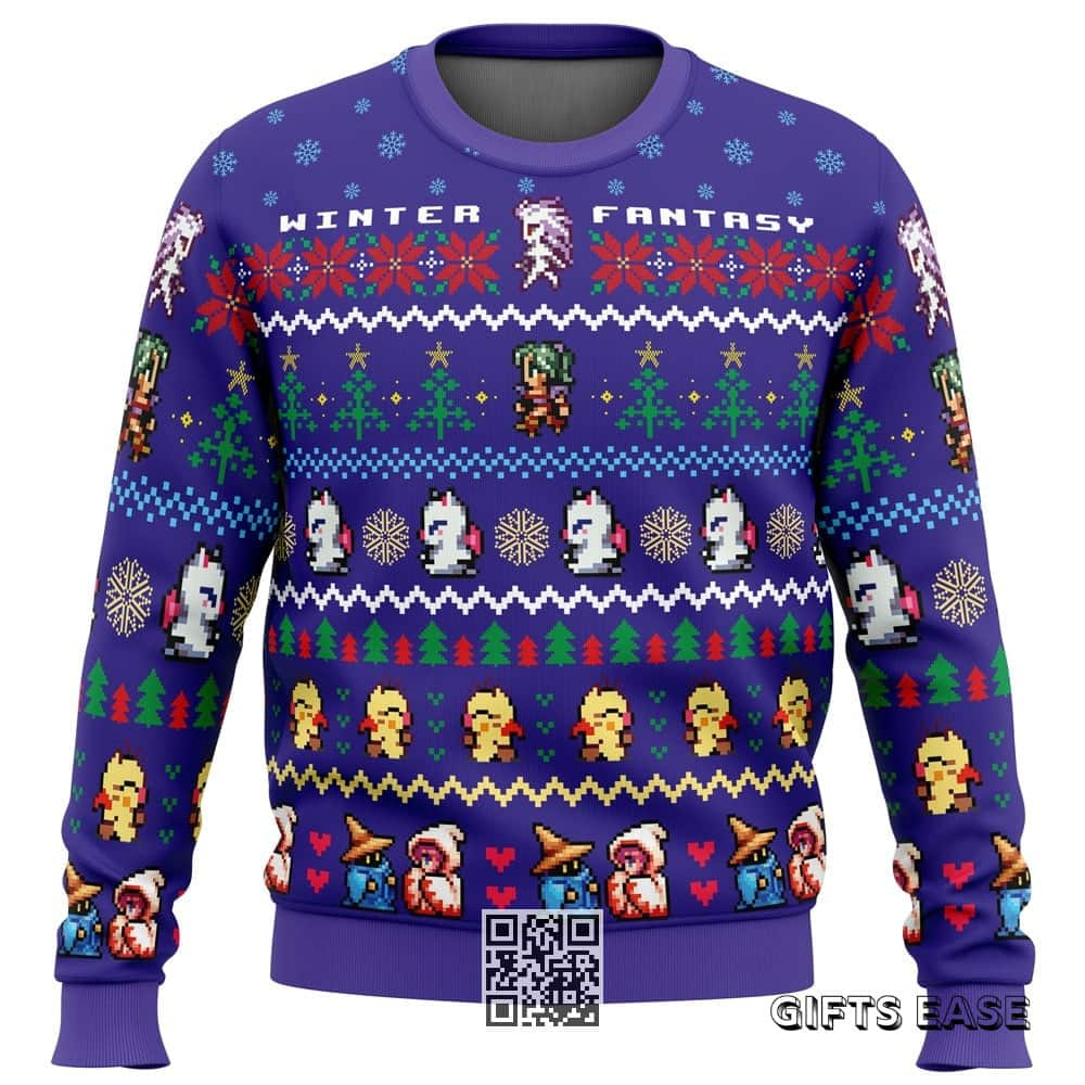 Final Fantasy Ugly Christmas Sweater Winter Fantasy