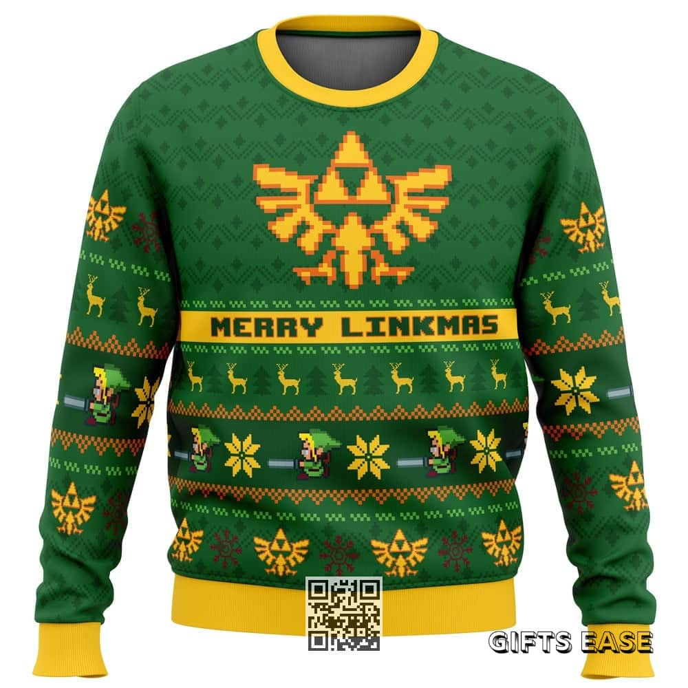 Legend Of Zelda Ugly Christmas Sweater Merry Linkmas