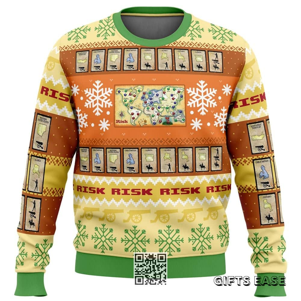 Risk Board Games Ugly Christmas Sweater Xmas Gift