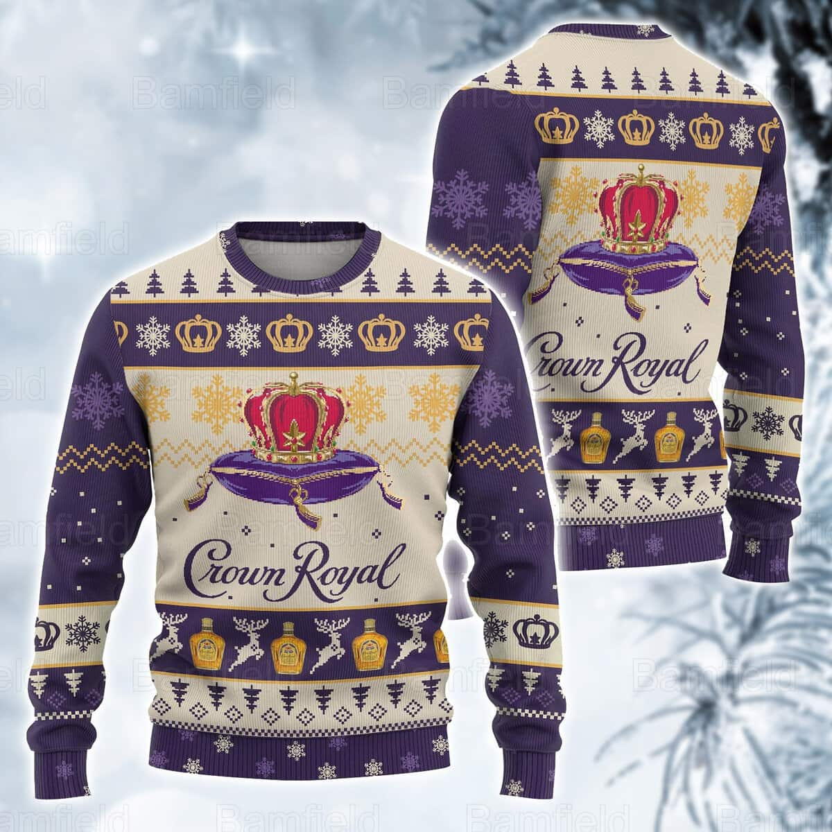 Crown Royal Whisky Ugly Christmas Sweater