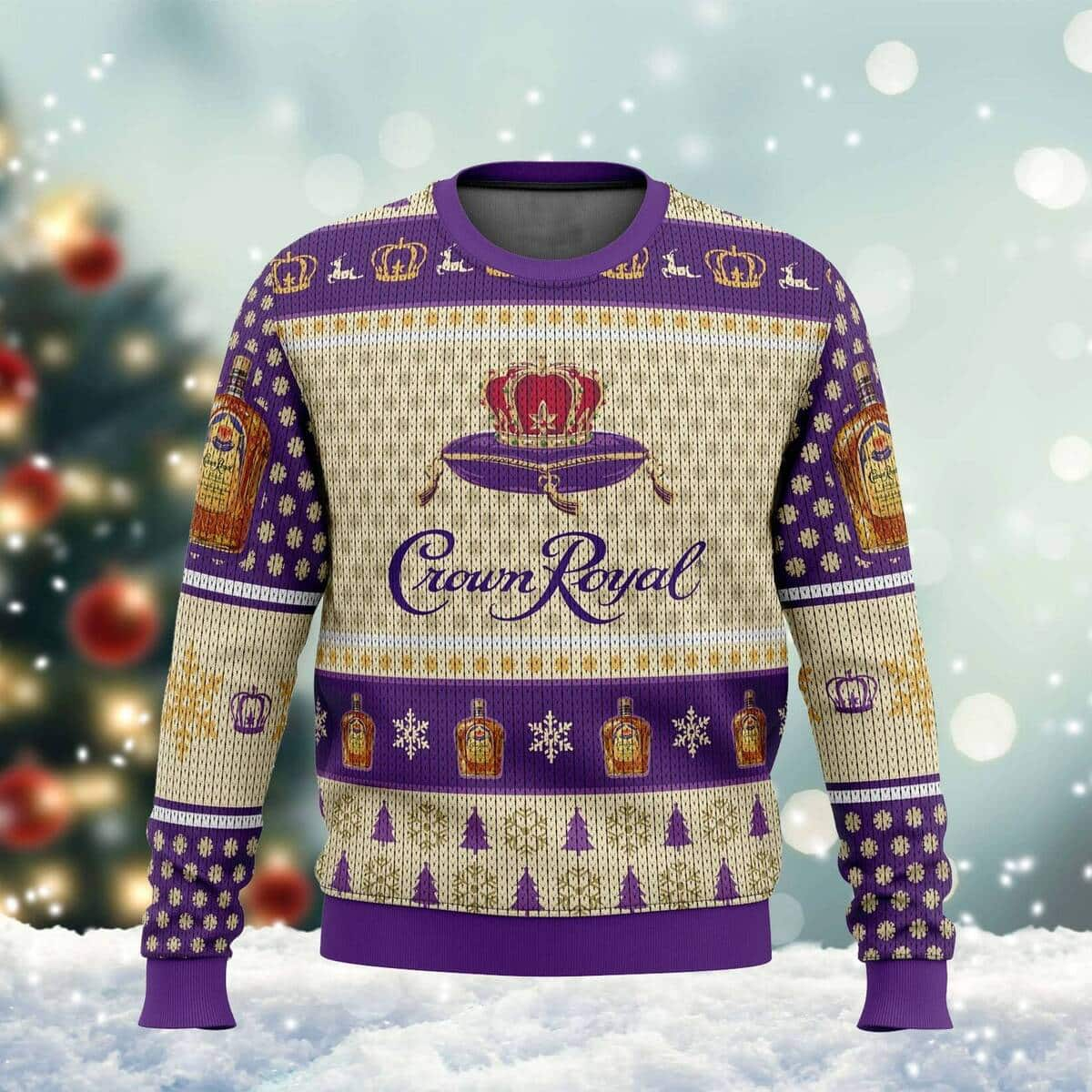 Crown Royal Peach Ugly Christmas Sweater