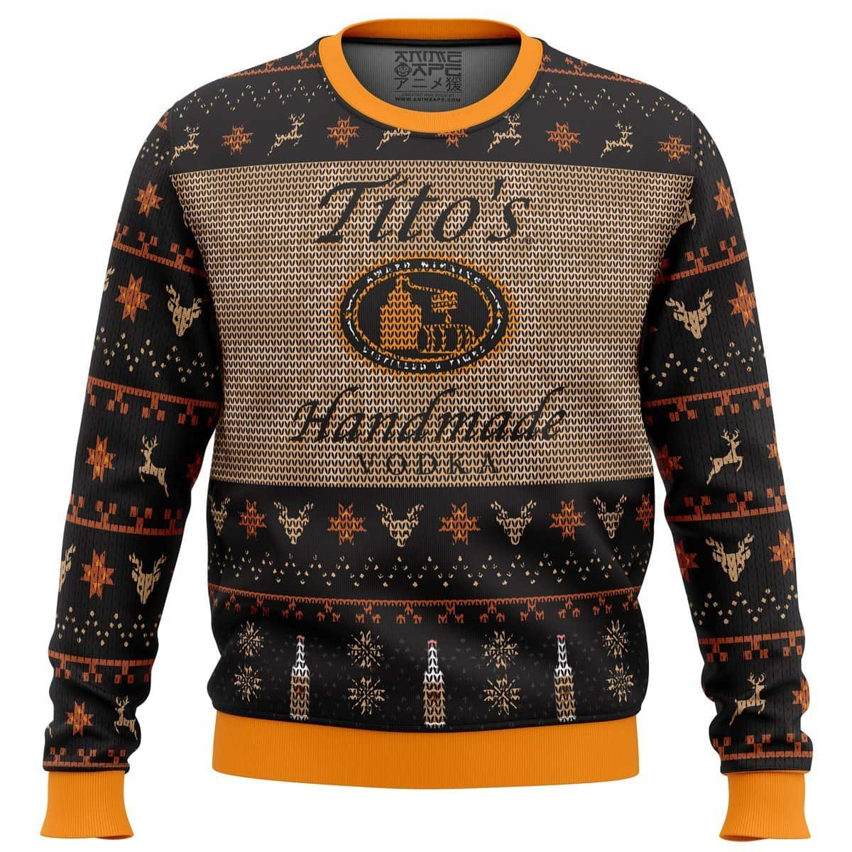 Tito’s Vodka Ugly Christmas Sweater Xmas Pattern